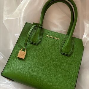 Michael Kors Green Leather Tote Bag